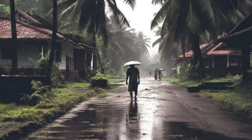 ന്യൂനമർദ്ദം ശക്തിപ്പെടുന്നു, മേഘാവൃതമായ അന്തരീക്ഷം, കേരളത്തിലേക്ക്.
